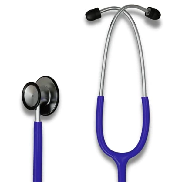 HCS Stethoscope - Classic Lightweight Design - 360° Dual Head Chest Piece - Economical Stethoscopes for Nurses, Students, Home Use - Doctor, Vet Tech and Nursing School Essentials, Blue Stethoscope