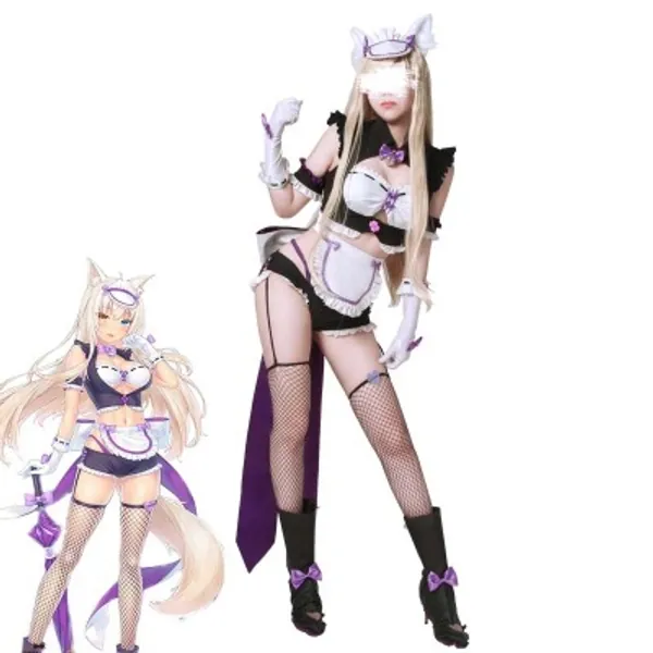 74.98US $ 30% OFF|Anime Nekopara Cosplay Costume Race Queen Coconut Cosplay Costume Maid Dress Cat Neko Sexy Women Costume Full Set Clothes - Cosplay Costumes - AliExpress