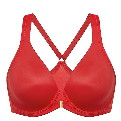 Red Front Closure Bra