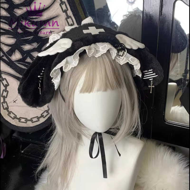 Angel Wing Lace Rabbit Ear Hairband