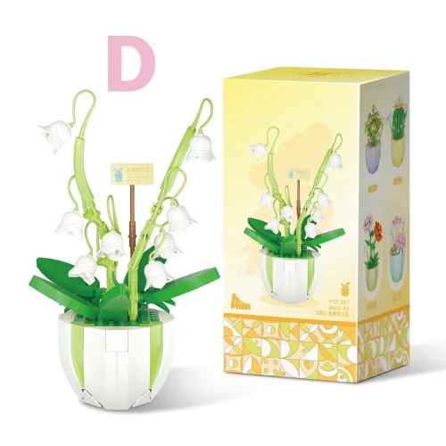 Building Block Flower Planter Set for Indoor Garden Oasis - Flower D
