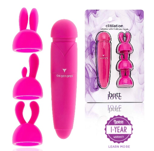 Clitilation Clitoral Vibrator with Changeable Heads 5.9 Inch - Hott Love - Spencer's