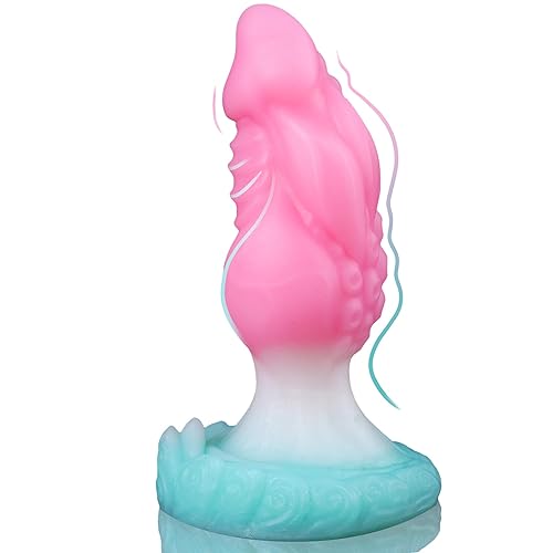 7.5" Monster Dildo Fantasy Dildo Thick Knot Dildo, Dragon Horse Dildo Silicone Animal Dildo for Vaginal Play, Fantasy Large Butt Plug Wolf Alien Dildo with Suction Cup for Anal, Sex Toys for Women Men