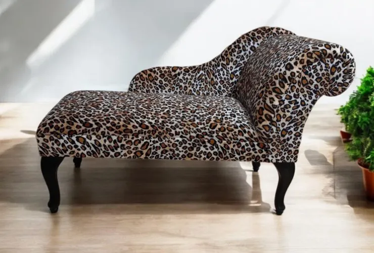 Leopard Print Chaise Lounge for Content Room