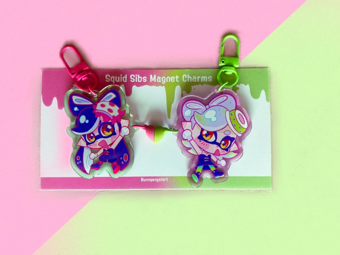 Squid Sibs Magnet Charm - Charms