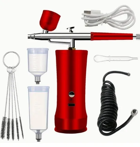 Multifunctional Airbrush Kit - Handheld, Rechargeable, 0.3mm Tip - Ideal For Makeup, Art, And Baking