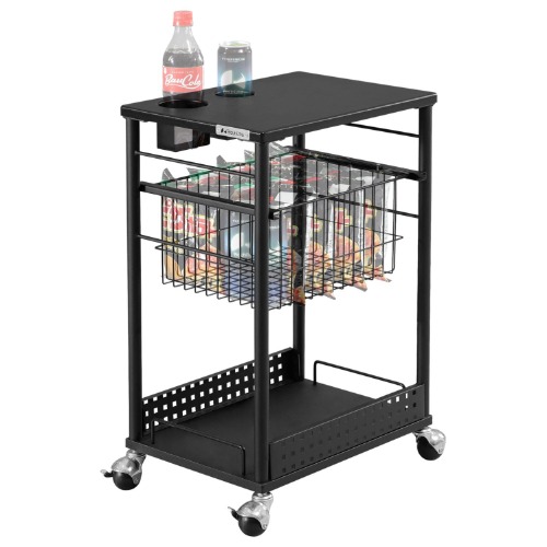 Bauhutte BHS-430EW-BK Energy Wagon, Drink Holder, Desk - Energy Wagon - ブラック