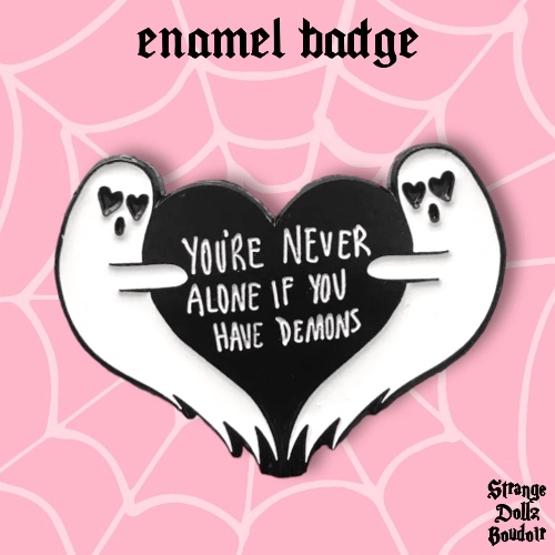 Cute Ghosts enamel pin badge, pastel goth, Halloween, Strange Dollz Boudoir