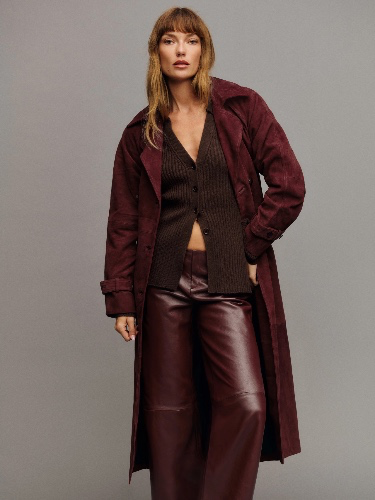 Red Suede Trench