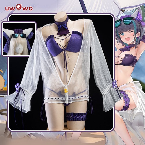 Uwowo Azur Lane Cheshire Swimsuit Summer Cosplay Costume - 【In Stock】M