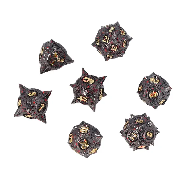 7pcs Metal Dice Set D&D, Polyhedral DND Metal Dice Set, Used for Dungeons and Dragons Role Playing Game(RPG), MTG, Pathfinder, Table Game, Board Games, Gamer(5#)