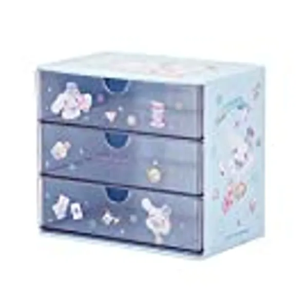 rongxin Kosmetik, Schmuck und Schmuck Großer Aufbewahrungsbox Display Stand-Schublade Aufbewahrung Niedlichen SunDies Desktop Organisieren Aufbewahrungsbox (Color : Blue)