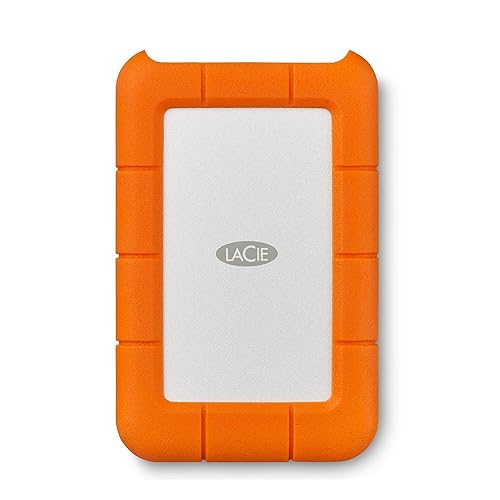 LaCie Rugged Mini 2TB External Hard Drive Portable HDD - USB 3.0/ 2.0 Compatible, Drop Shock Dust Rain Resistant Shuttle Drive, For Mac And PC Computer (LAC9000298), orange - Rugged mini HDD - 2TB