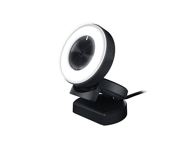 Razer Kiyo Streaming Webcam: 1080p 30 FPS / 720p 60 FPS - Ring Light w/Adjustable Brightness - Built-in Microphone - Advanced Autofocus - Kiyo