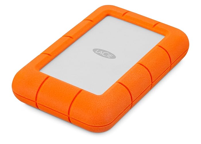 LaCie Rugged 5TB Portable External HDD - USB 3.0/2.0 Compatible, Shock/Dust/Rain Resistant for Mac & PC, Orange, Grey - Mini HDD - 5TB