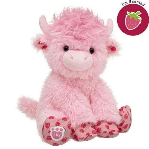 Strawberry Highland Cow Plush & Strawberry Scent | Build-A-Bear®