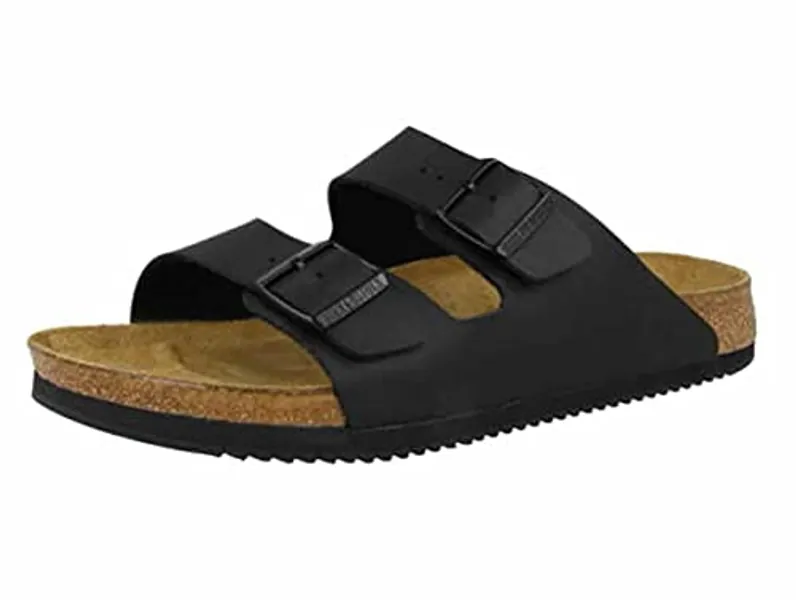 BIRKENSTOCK Unisex Erwachsene Pantolette Arizona SL Birko-Flor normal