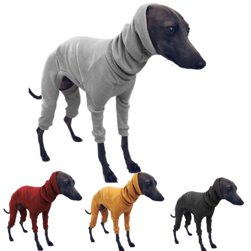 DXFWYTZQ Winter Dog Coat Jacket Tight Dog Hoodie Dog Jumper Sweater for Greyhound Whippet (5XL,Gray)