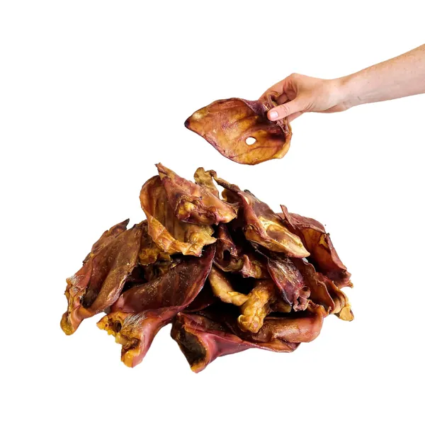 Natural Treats | Grade A Pigs' Ears (10 pcs) | Healthy Whole Treats - Natural Dog Pork Chew - Excellent Rawhide Alternative