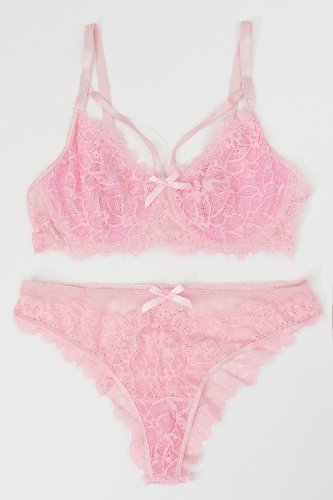 Pink Lace Lingerie Set | 20