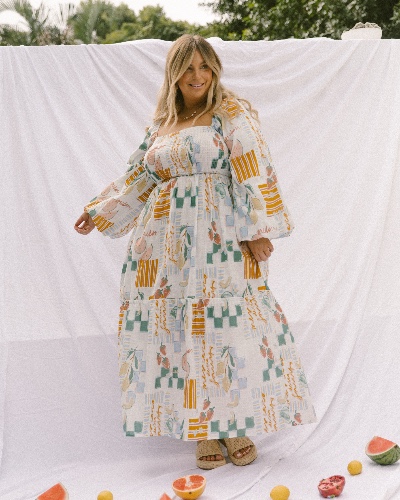 Izzy Maxi Dress | Fruit Market | XXL(20-22)