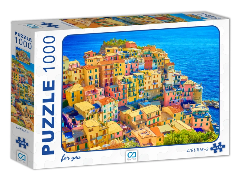 Jigsaw Puzzles for Adults - 1000 Pieces Puzzle - View of Liguria - Brain Teaser Puzzle Games for Kids - Challenging Game - Interesting Adult Toys