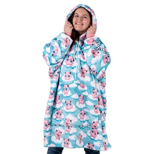 Pokemon - Jigglypuff Clouds Oversized Blanket Hoodie - Clothing - EB Games Australia