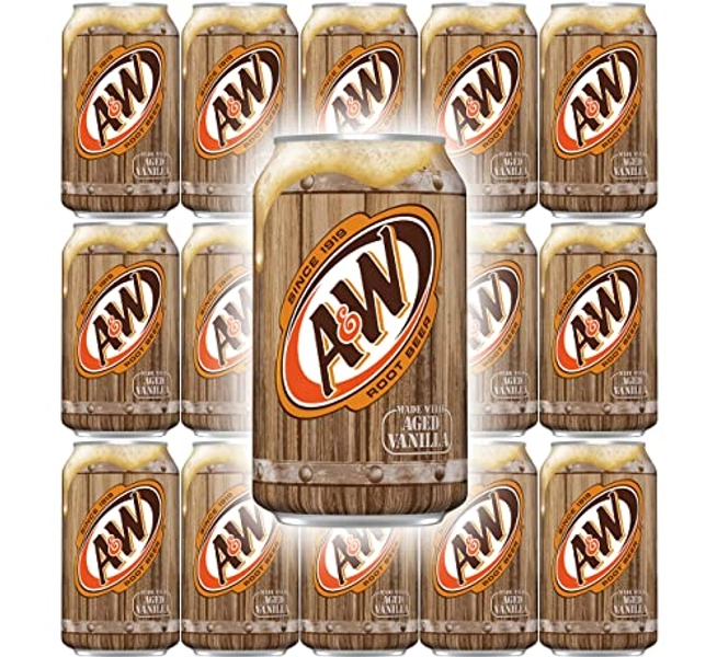 A&W Root Beer, 12 Fl Oz Can, (Pack of 15, Total of 180 Fl Oz) - Root Beer - 12 Fl Oz (Pack of 15)