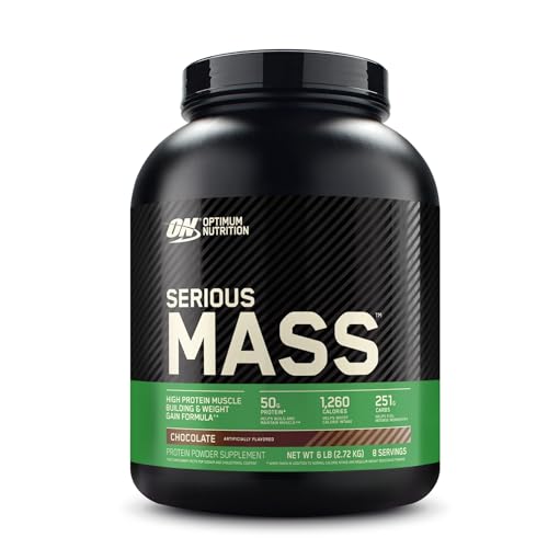 Optimum Nutrition Serious Mass, Weight Gainer Protein Powder, Chocolate, 6 Pound (Packaging May Vary) - Chocolate - 6 Pound (Pack of 1)