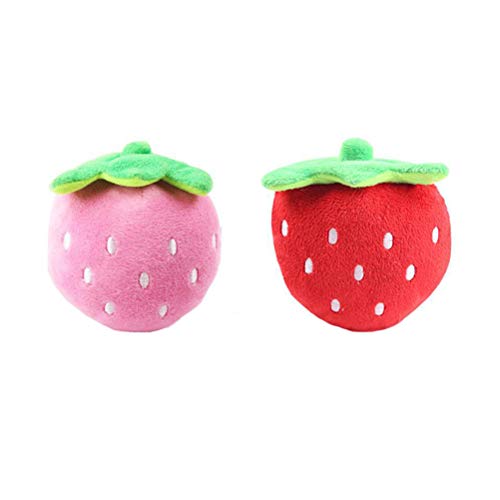 2 pcs Strawverry plush dog toys! 