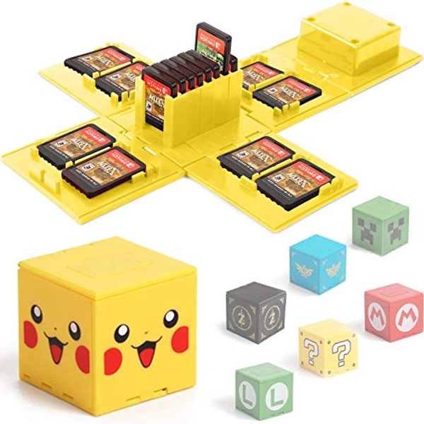Games Storage Case for Nintendo Switch - Switch Game Card Holder Game Storage Cube Game Card Organizer for Nintendo Switch with 16 Game Card Slots