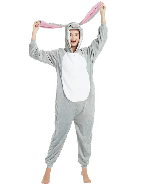 CALANTA Unisex Animal Onepiece Pajamas Costume Halloween Party Onesie for men and women