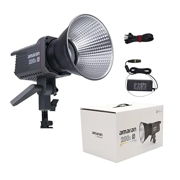 Aputure Amaran 200X S LED Video Light 200W Bi-Color 2700-6500k Bowens Mount Continuous Light Bluetooth App Control Silent Fan (Amaran 200XS)