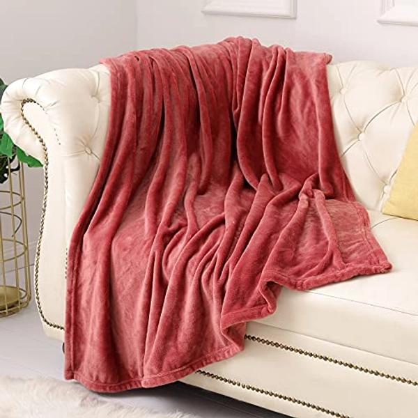 KMUSET Fleece Blanket Twin Size Coral Lightweight Super Soft Cozy Luxury Bed Blanket Microfiber