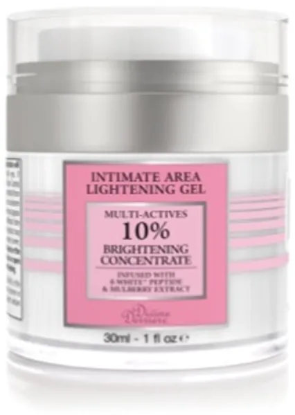 Divine Derriere Intimate Skin Lightening Gel for Body, Face, Bikini and Sensitive Areas - Skin Bleaching Cream Contains Mulberry Extract, Arbutin, Skin Lightening Peptide 30ml / 1 oz.