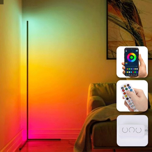 RGB LED Floor Corner Lamp Light Stand Bluetooth Streaming Gaming Decoration AU