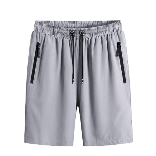 Men's Plus Size Ice Silk Stretch Shorts, 2023 Male Quick Dry Lightweight Gym Ice Silk Shorts - 7XL - Grey