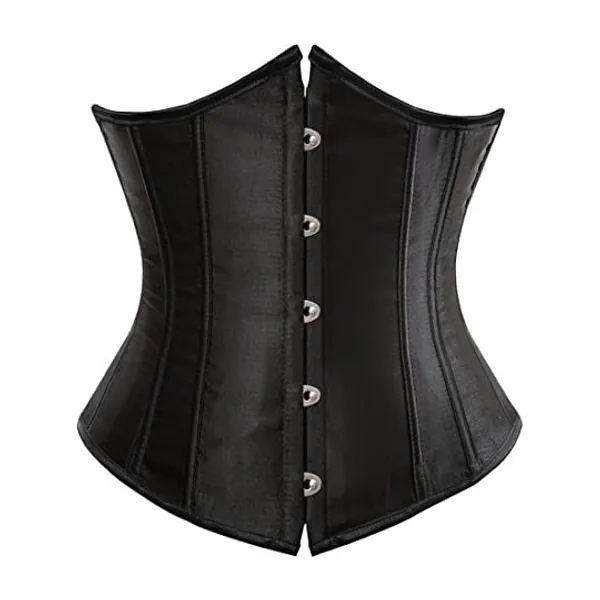 
                            Zhitunemi Women's Satin Underbust Corset Bustier Waist Training Cincher Plus Size Corsets
                        