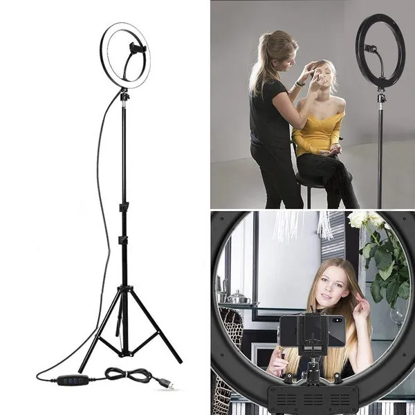 LED Light Tripod Ring Light (26cm) with 50-160cm Tripod