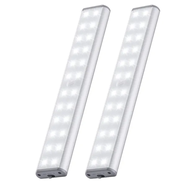LEPOTEC 2022 Upgraded 24 LED Motion Sensor Light with 3 Adjustable Modes and 6 Color Temperature (Soft/Warm/Natural), Adjustable Brightness Level Lights for Closet/Wardrobe/Stairs/Wall (2 Pack)
