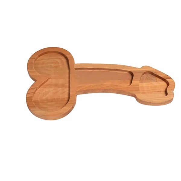 Aperitif Board Solid Wood Shape - Funny and Original Gift, Funny Cutlery Kitchen Wine Meat Cheese Platter Unique Charcuterie Boards, Ousewarming Gifts for Women (Large Right Bend)