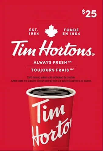 $5 Tim Hortons Gift Card - $5