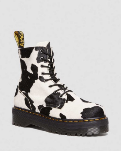 DR MARTENS Jadon Boot Hair-On Cow Print Platforms