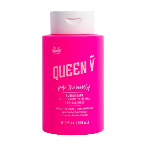 Queen V® Pop The Bubbly - Bubble Bath 16.9 oz, pH Balanced, Microbiome Friendly, Free from Parabens, for a Relaxing soak in The tub. - 