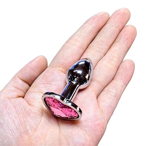 Heart Base Mini Smooth Metal Anal Plug Beginner Butt Plug Masturbation Stimulator Tool Sex Massager Adult Sex Toys for Man Women(XXS) - Xxs