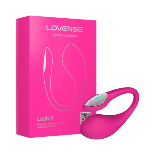 Lovense Lush 4 Bluetooth® App-Controlled G-Spot Egg Vibrator - Hot Pink