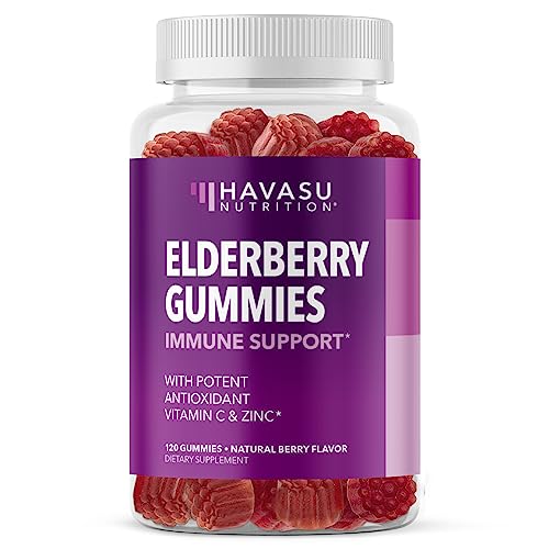 Sambucus Black Elderberry Gummies for Adults | Powerful Antioxidants Packed in Elderberry with Zinc and Vitamin C | Elderberry Vitamins with Elderberry Extract | Improves Immune Support | 120 Count - 120 Count (Pack of 1)