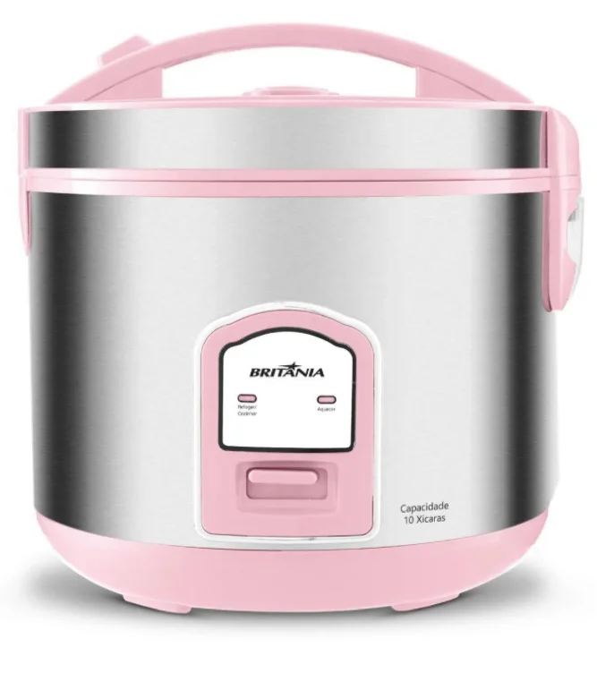 Panela de Arroz Elétrica Rosa Britânia 10 Xícaras BPAE10C