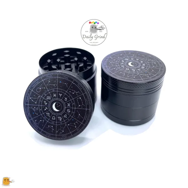 40mm Astrologie Sternzeichen Chart - Hochwertige Benutzerdefinierte Metall Kräutermühle Valentinstag Geschenk