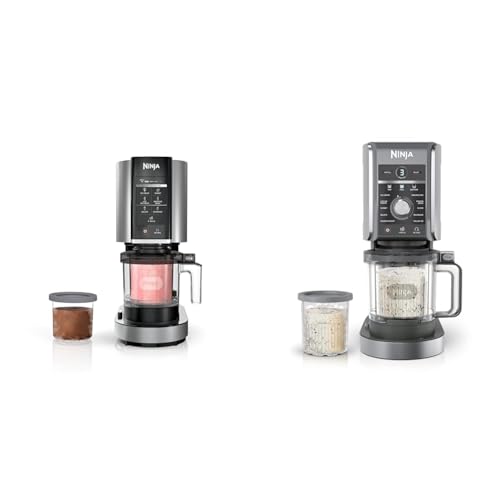 Ninja NC301 CREAMi Ice Cream Maker & NC501 CREAMi Deluxe 11-in-1 Ice Cream & Frozen Treat Maker for Ice Cream - 2 Pints - Ice Cream Maker + Frozen Treat Maker